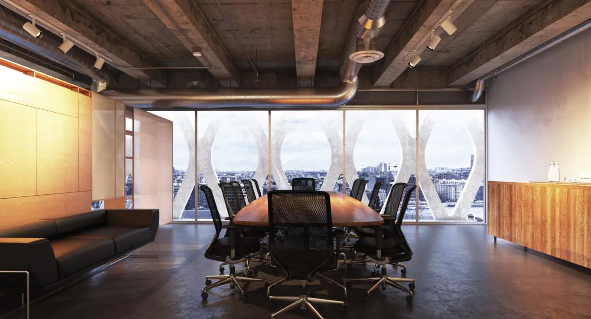 High-rise office building interior