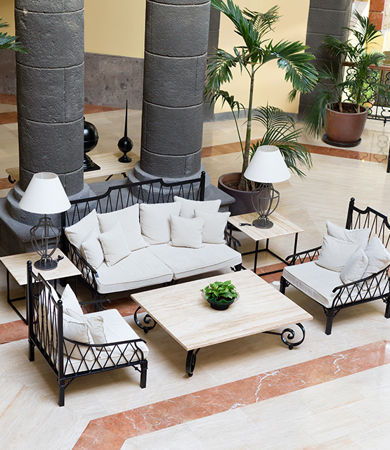 Empty and clean lobby entrance